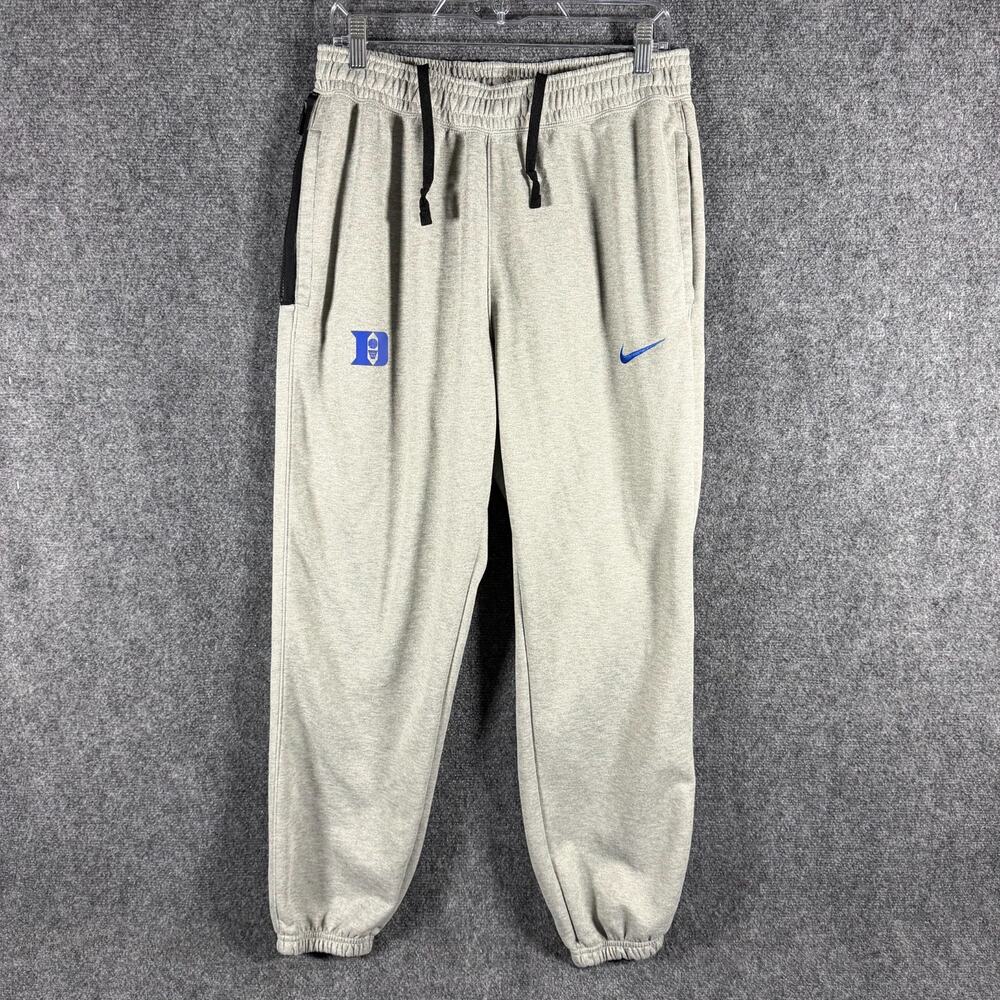 Nike Duke Blue Devils Dri-FIT Joggers Mens L Gray Basketball NCAA Iron Duke